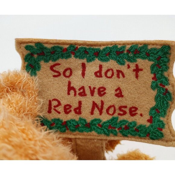 Enesco The Rest of NO RED NOSERS The Reindeer Plush Toys Mad Angry - Picture 3 of 5